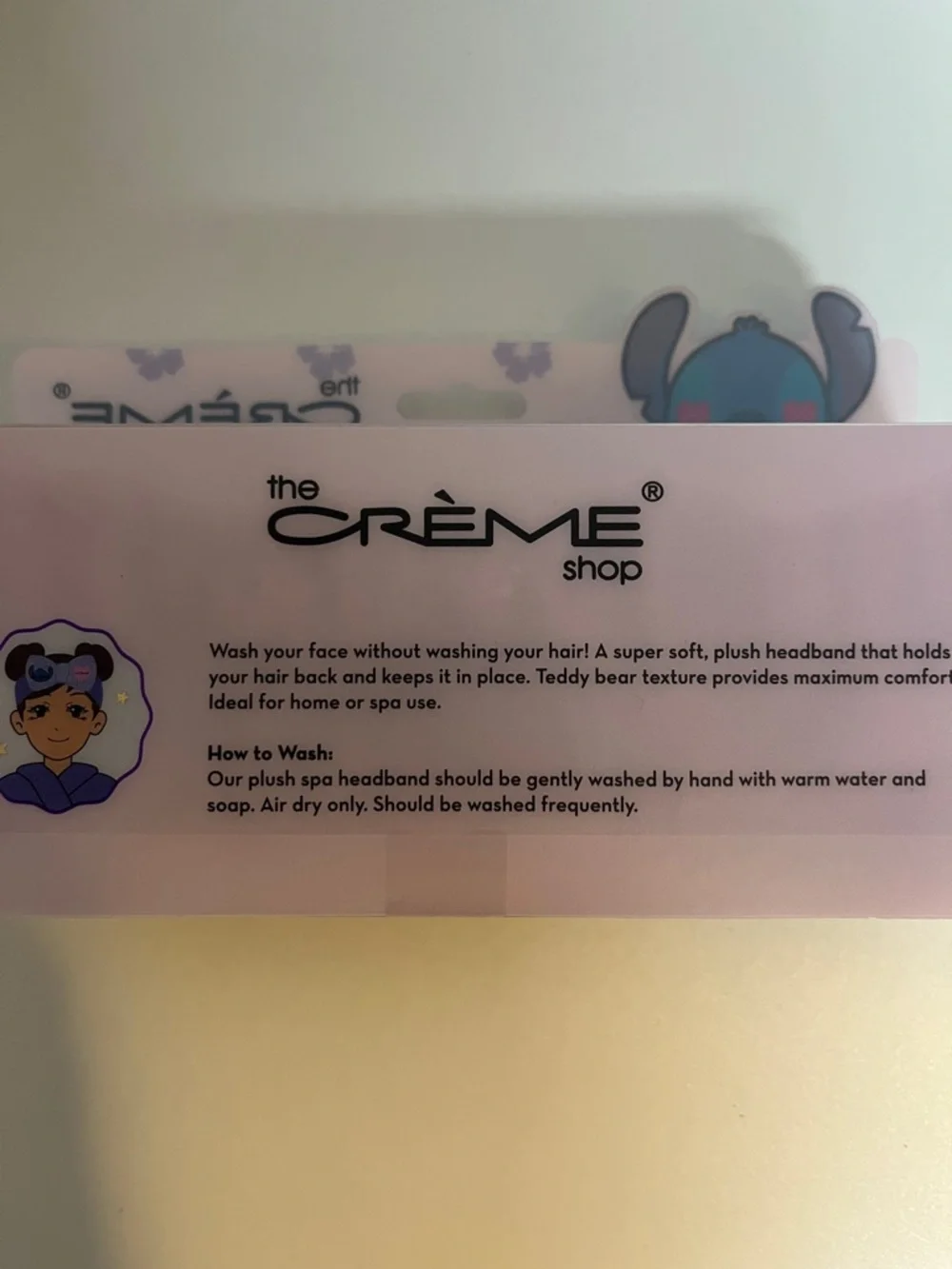 The Crème Shop Stitch Disney Special Edition Plush Spa Teddy Soft Headband